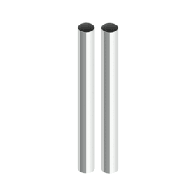 1000mm pair of chrome columns